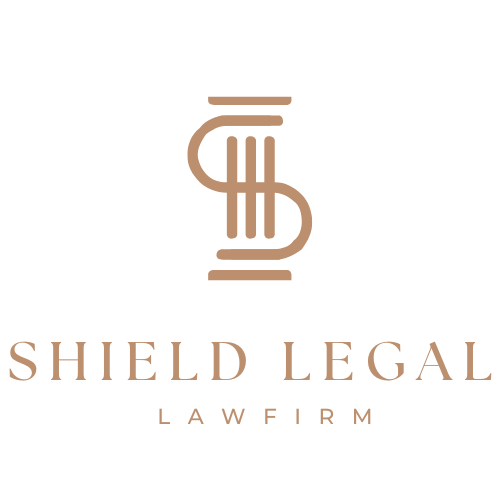 Brown elegant law firm pillar s logo